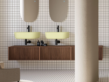 LAILA - Double wall-mounted vanity unit by Scarabeo Ceramiche - view 2